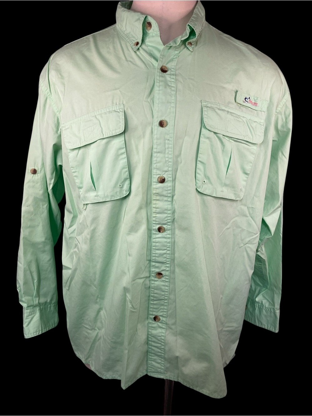 World Wide Sportsman Lightweight Button-Down Fishing Shirt - Mint Men’s 2XL